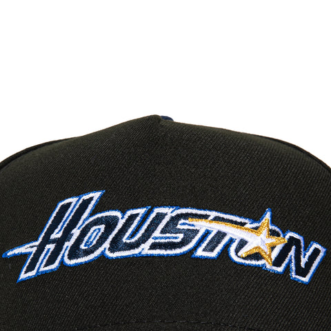 New Era 9Forty A-Frame Houston Astros 45th Anniversary Patch Word Snapback Hat - Black, Navy