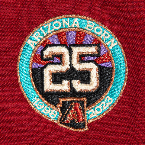 New Era 9Forty A-Frame Arizona Diamondbacks 25th Anniversary Patch D Snapback Hat - Sedona Red, Black