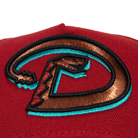 New Era 9Forty A-Frame Arizona Diamondbacks 25th Anniversary Patch D Snapback Hat - Sedona Red, Black