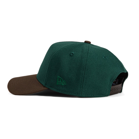 New Era 9Forty A-Frame Los Angeles Dodgers 50th Anniversary Stadium Patch Snapback Hat - Green, Brown