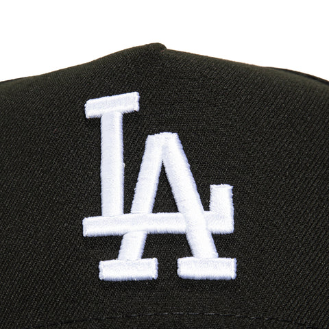 New Era 9Forty A-Frame Los Angeles Dodgers 50th Anniversary Stadium Patch Snapback Hat - Black, Navy