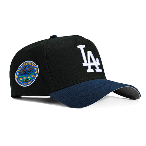 New Era 9Forty A-Frame Los Angeles Dodgers 50th Anniversary Stadium Patch Snapback Hat - Black, Navy