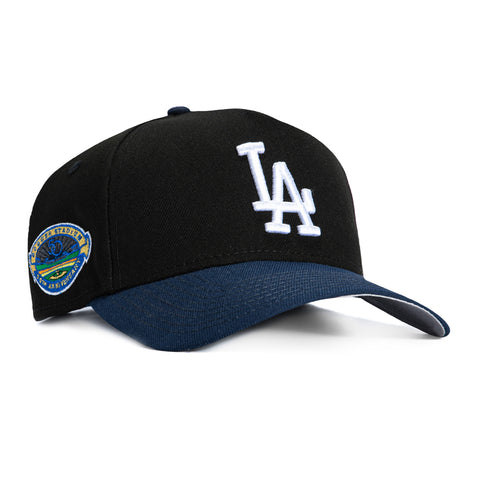 New Era 9Forty A-Frame Los Angeles Dodgers 50th Anniversary Stadium Patch Snapback Hat - Black, Navy New Era