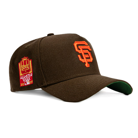 New Era 9Forty A-Frame San Francisco Giants 2007 All Star Game Patch Snapback Hat - Brown, Orange