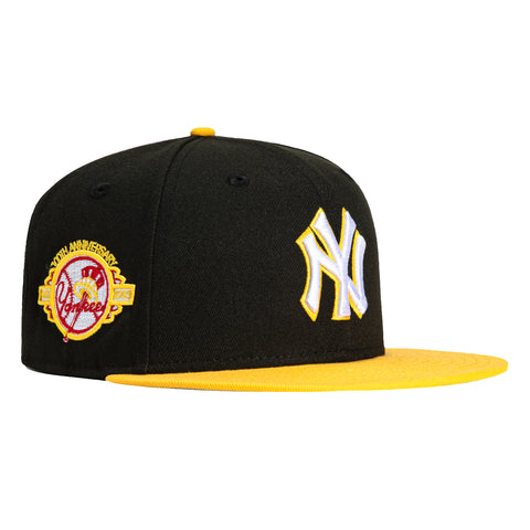 New Era 59Fifty New York Yankees 100th Anniversary Patch Hat - Black, Gold