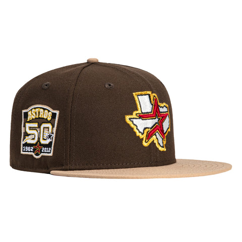 New Era 59Fifty Houston Astros 50th Anniversary Patch Alternate Hat - Brown, Tan
