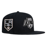 Mitchell & Ness Los Angeles Kings 50th Anniversary Patch Hat - Black