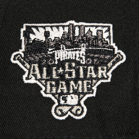New Era 59Fifty Glow in the Dark Pittsburgh Pirates 2006 All Star Game Patch Word Hat - Black, White