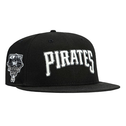 New Era 59Fifty Glow in the Dark Pittsburgh Pirates 2006 All Star Game Patch Word Hat - Black, White