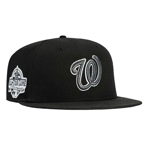 New Era 59Fifty Glow in the Dark Washington Nationals 2018 All Star Game Patch Hat - Black, White