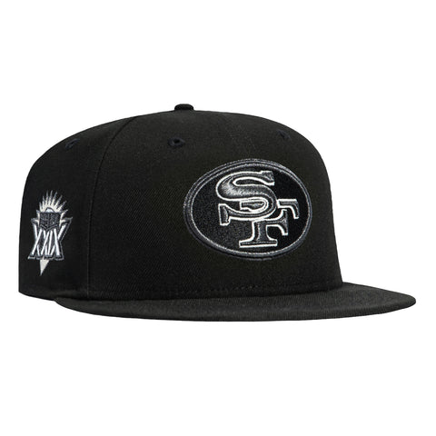 New Era 59Fifty Glow in the Dark San Francisco 49ers 1995 Super Bowl Patch Hat - Black, White