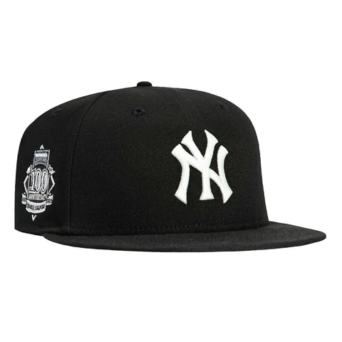 New Era 59Fifty Glow in the Dark New York Yankees 100th Anniversary Stadium Patch Hat - Black, White