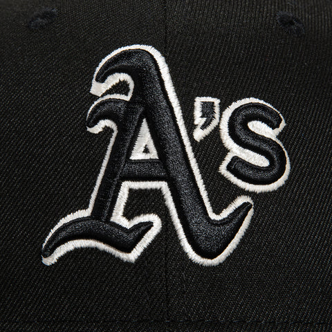 New Era 59Fifty Glow in the Dark Oakland Athletics 50th Anniversary Patch Hat - Black, White