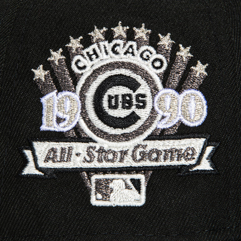 New Era 59Fifty Glow in the Dark Chicago Cubs 1990 All Star Game Patch Hat - Black, White