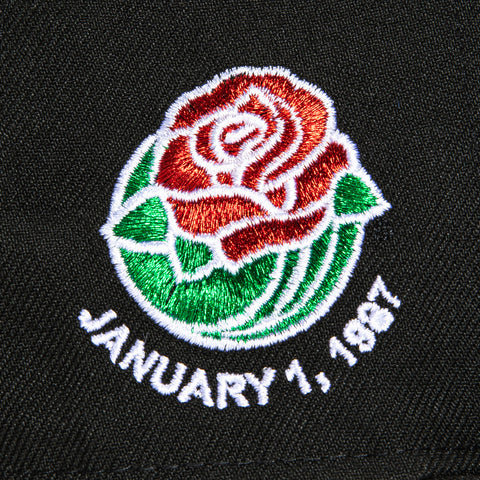 New Era 59Fifty Arizona State Sun Devils 1987 Rose Bowl Patch Sparky Rose Hat - Black