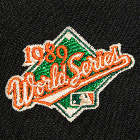 New Era 59Fifty San Francisco Giants 1989 World Series Patch Orange Hat - Black