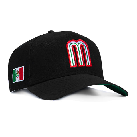 New Era 9Forty A-Frame Mexico World Baseball Classic Snapback Hat - Black New Era