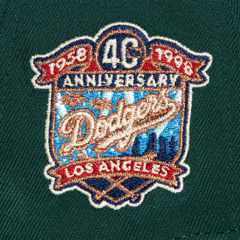 New Era 59Fifty Los Angeles Dodgers 40th Anniversary Patch Script Hat - Green, Ivory