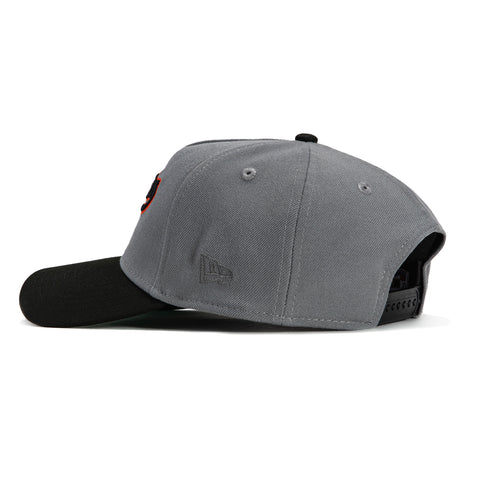 New Era 9Forty A-Frame San Francisco Giants 2007 All Star Game Patch Snapback Script Hat - Storm Grey, Black