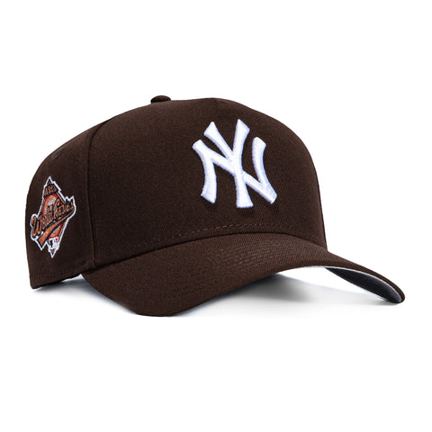New Era 9Forty A-Frame New York Yankees 1996 World Series Patch Snapback Hat - Brown New Era