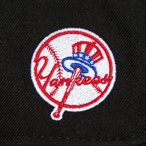 New Era 9Fifty A-Frame New York Yankees Logo Patch Script Snapback Hat - Black