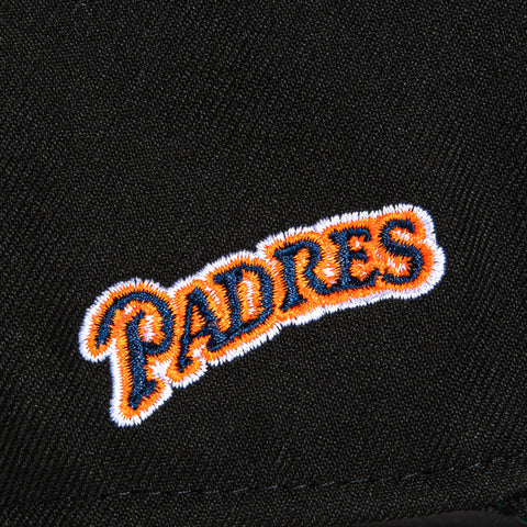 New Era 9Fifty A-Frame San Diego Padres Logo Patch Script Snapback Hat - Black