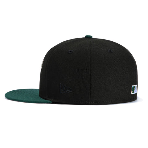 New Era 59Fifty Los Angeles Dodgers 1963 World Series Patch Script Hat - Black, Green, Metallic Silver