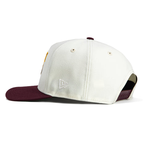 New Era 9Fifty A-Frame Arizona State Sun Devils Rose Bowl Logo Patch Snapback Hat - White, Maroon