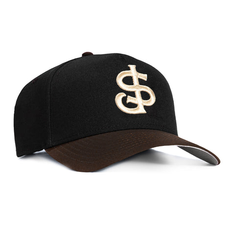 New Era 9Forty A-Frame San Jose Giants Snapback Hat - Black, Brown, Ivory New Era