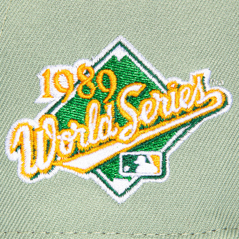 New Era 59Fifty San Francisco Giants 1989 World Series Patch Orange Hat - Everest Green, Green