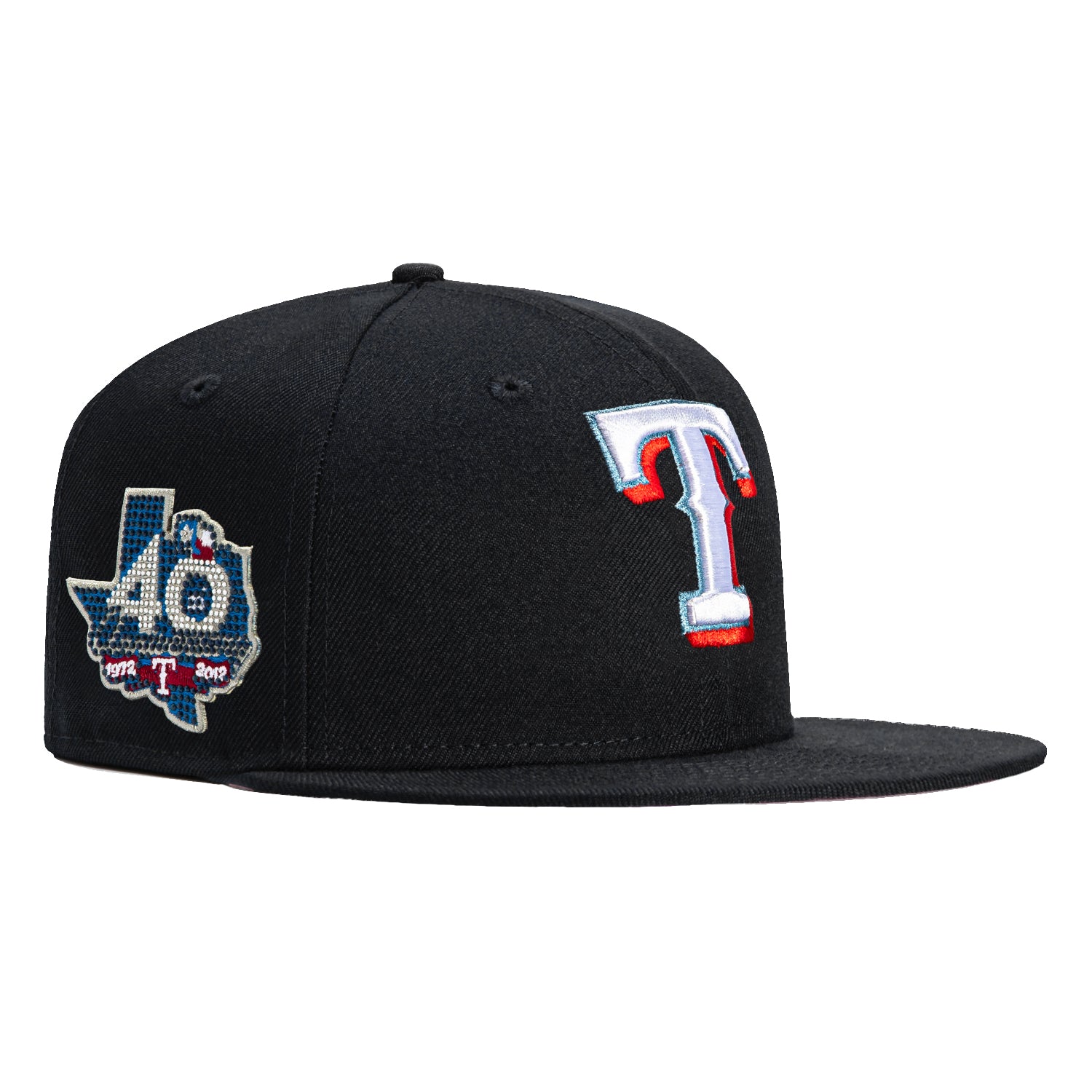 New Era 59Fifty Rhinestone Texas Rangers 40th Anniversary Patch Hat ...