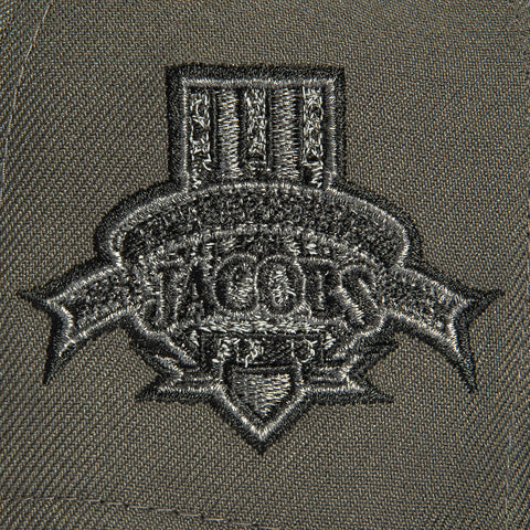 New Era 59Fifty Reflective Cleveland Indians 10th Anniversary Stadium Patch Script Hat - Graphite