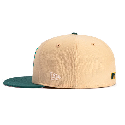 New Era 59Fifty Valentine's Day Los Angeles Angels 50th Anniversary Patch Hat - Apricot, Green