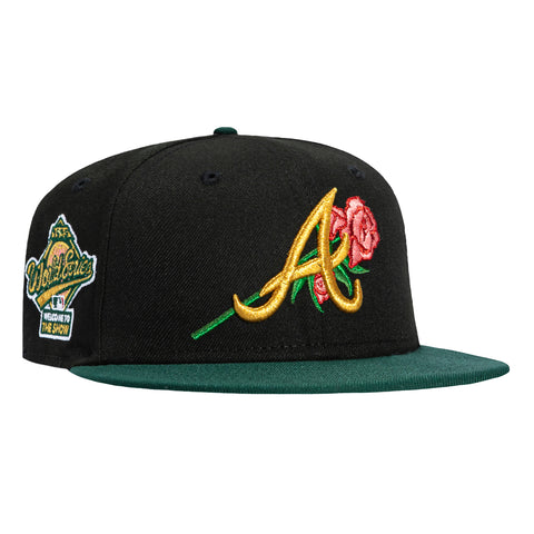 New Era 59Fifty Valentine's Day Atlanta Braves 1995 World Series Welcome to the Show Patch Hat - Black, Green New Era