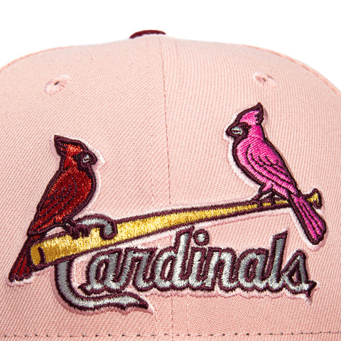 New Era 59Fifty Valentine's Day St Louis Cardinals 2006 World Series Champions Patch Logo Hat - Pink, Cardinal