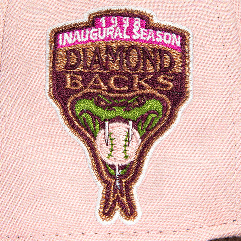 New Era 59Fifty Valentine's Day Arizona Diamondbacks Inaugural Patch D Hat - Pink, Brown