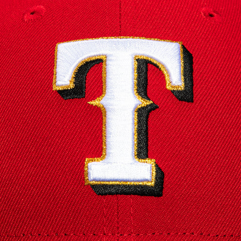 New Era 59Fifty Valentine's Day Texas Rangers 1995 All Star Game Patch Hat - Red, Black