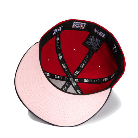 New Era 59Fifty Valentine's Day Detroit Tigers 40th Anniversary Champions Patch Rose Hat - Red, Black