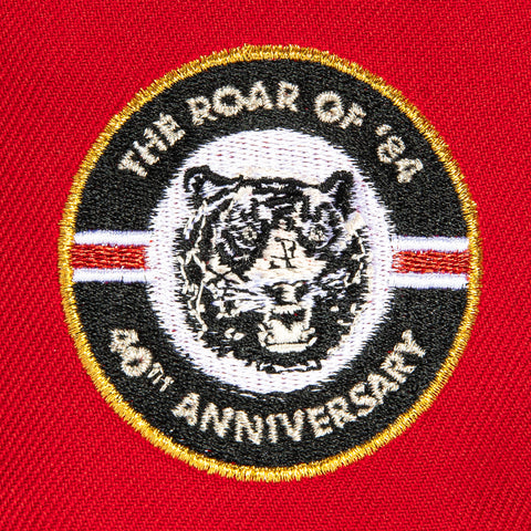 New Era 59Fifty Valentine's Day Detroit Tigers 40th Anniversary Champions Patch Rose Hat - Red, Black