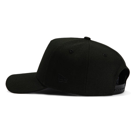 New Era 9Forty A-Frame New York Mets 25th Anniversary Patch Snapback Script Hat - Black, White