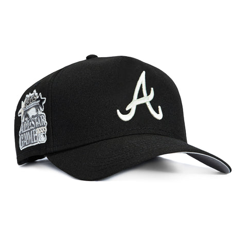 New Era 9Forty A-Frame Atlanta Braves 2000 All Star Game Patch Snapback Hat - Black, White New Era