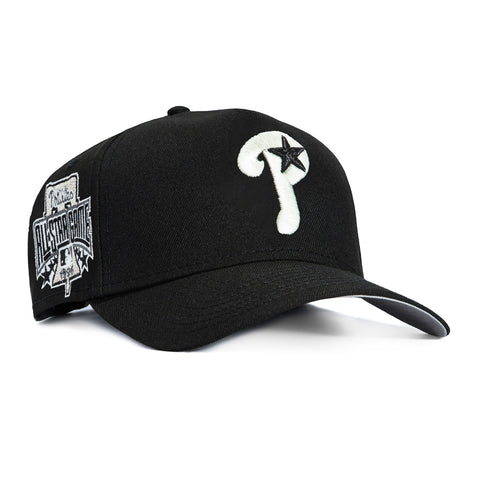 New Era 9Forty A-Frame Philadelphia Phillies 1996 All Star Game Patch Snapback Alternate Hat - Black, White New Era