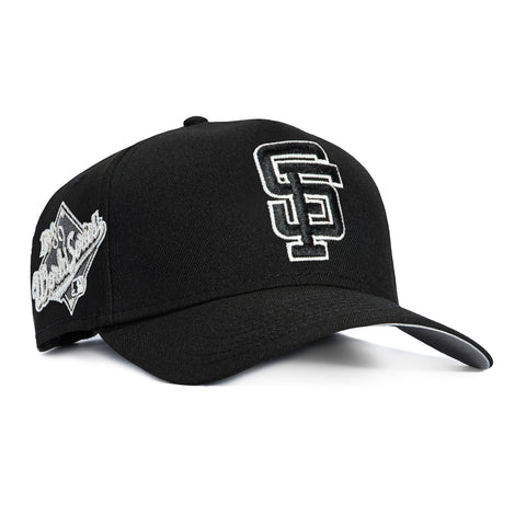 New Era 9Forty A-Frame San Francisco Giants 1989 World Series Patch Snapback Hat - Black, White New Era