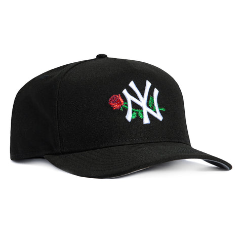 New Era 9Fifty A-Frame New York Yankees Rose Snapback Hat - Black New Era