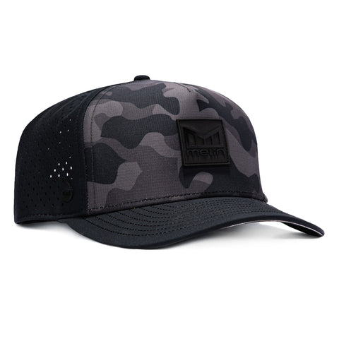 Melin Odysea Stacked Hydro Snapback Hat - Black, Camo Melin
