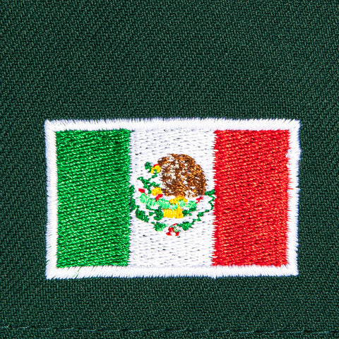 New Era 9Forty A-Frame Los Angeles Dodgers Mexico Flag Patch Snapback Hat - Green, White
