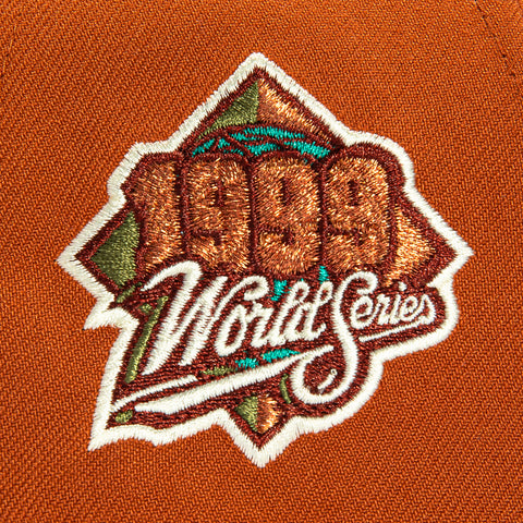 New Era 9Forty A-Frame Atlanta Braves 1999 World Series Patch Snapback Hat - Burnt Orange