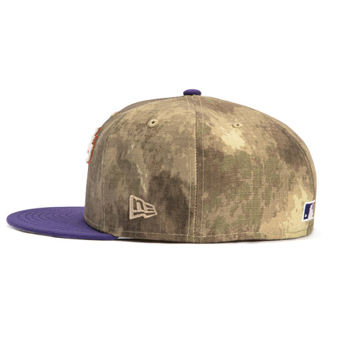 New Era 59Fifty Water Color Camo Arizona Diamondbacks Inaugural Patch Script Hat - Camo, Purple