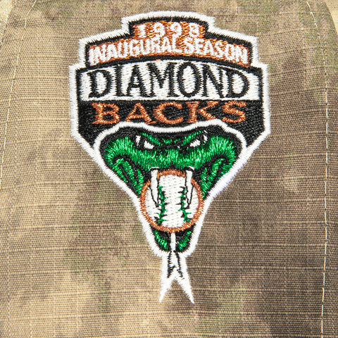 New Era 59Fifty Water Color Camo Arizona Diamondbacks Inaugural Patch Script Hat - Camo, Purple