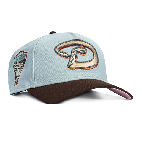 New Era 9Forty A-Frame Arizona Diamondbacks Inaugural Patch D Snapback Hat - Grey, Brown New Era
